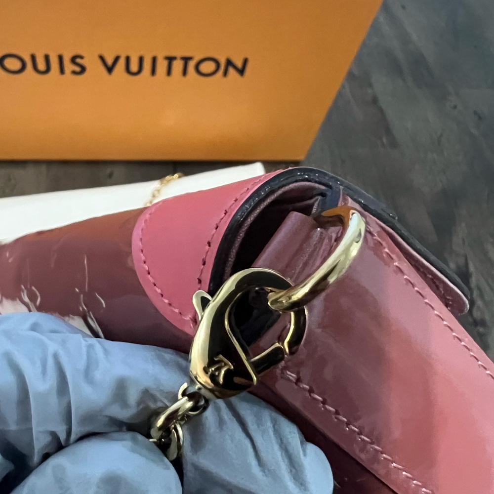 💯 LOUIS VUITTON Monogram Vernis
Pochette-Felicie Chain Long Wallet with COA - Picture 10 of 15